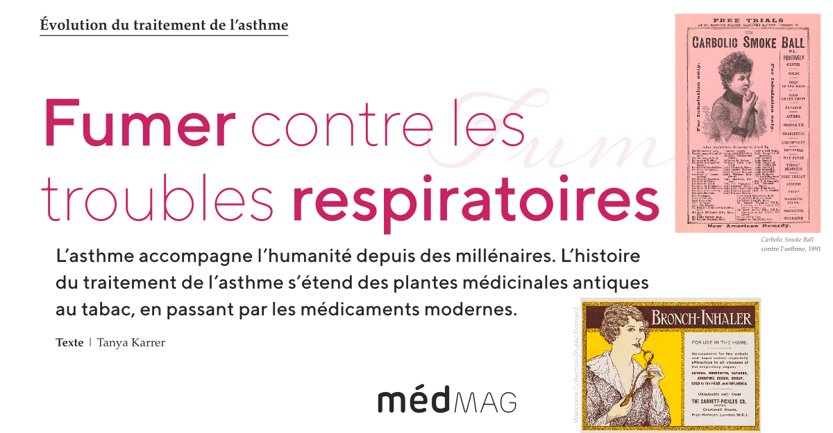 Évolution du traitement de l’asthme. Fumer contre les troubles respiratoires. Article de Tanya Karrer pour médMag 1-2026