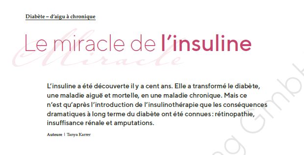 le miracle de l'insuline